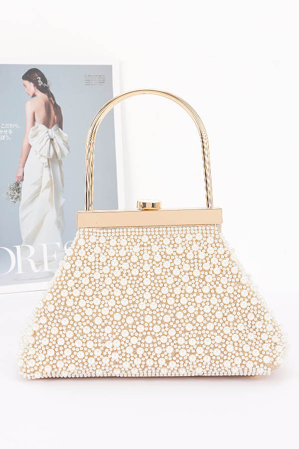 Chic Pearl Embellished Clutch