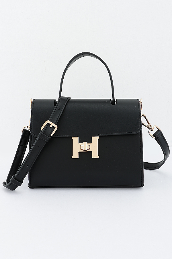 Vegan Leafher Tophandle Bag