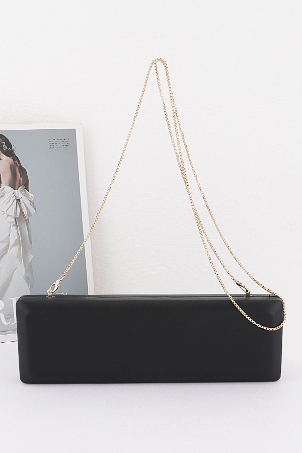 Vegan Leather Frame Clutch Bag