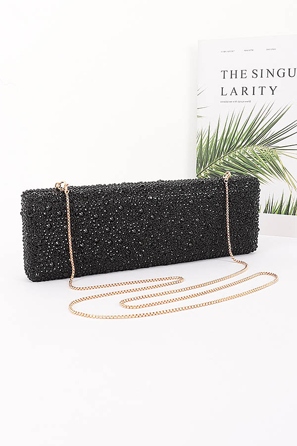 Rhinestone Frame Clufch Bag