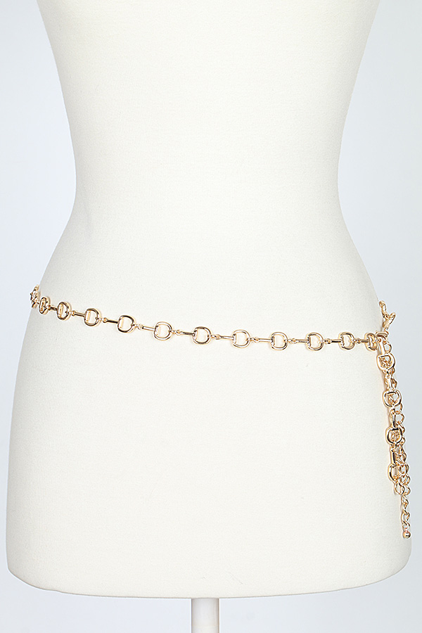 Petite D-ring Link Chain Waist Belt