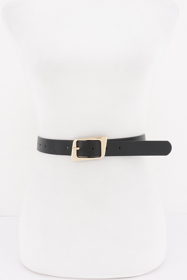 Faux Leather Metal Buckle Plussize Belt