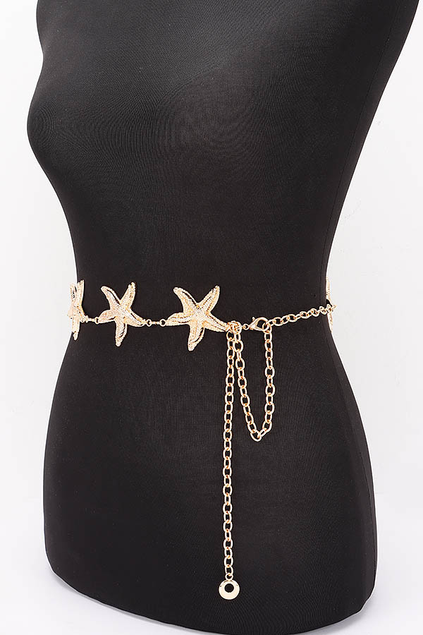 Starfish Charm Chain Belt