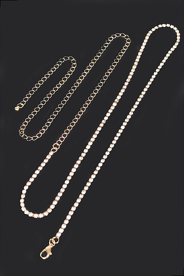 Rhinestone Plus Size Chain Belt