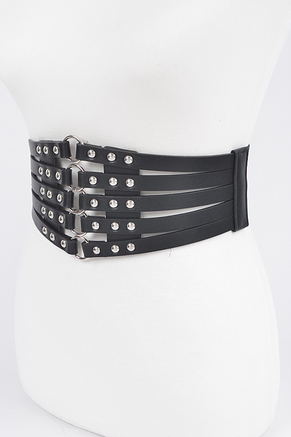 Stud Waist Elastic Belt